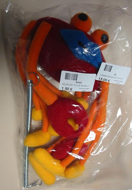 Soft toy on spring