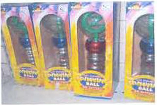 Spinning ball LED MAGIC and battery-operated cow