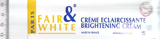 Lightening cream - Aufhellercreme, Fair&White - Creme Eclaircissante - Whitening Cream
