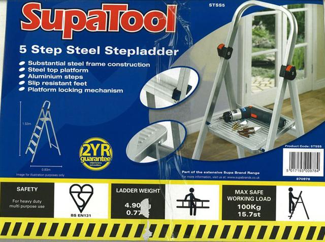 Stepladder - 5 Step Steel Stepladder