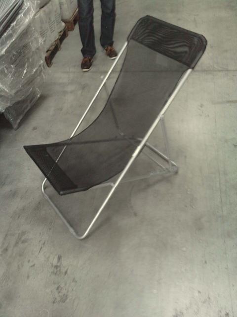 Folding chair - Black folding chair, 3 positions