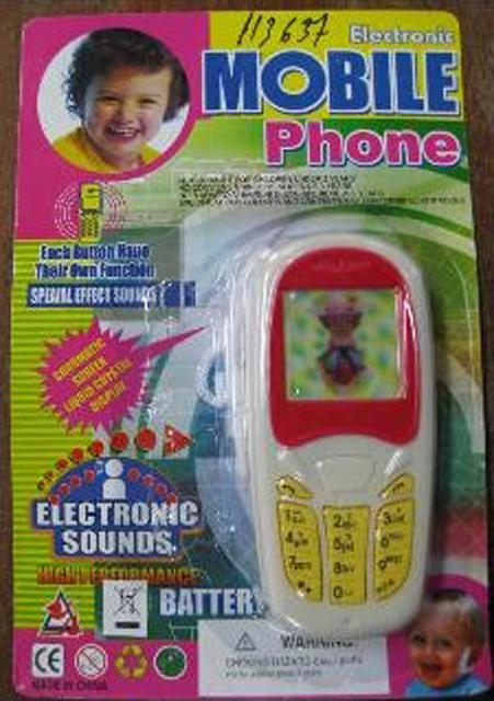 1. Spinning Top, and 2. Toy mobile phone