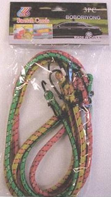 Elastic luggage cords / Bungee cords - 3 pc Stretch Cords