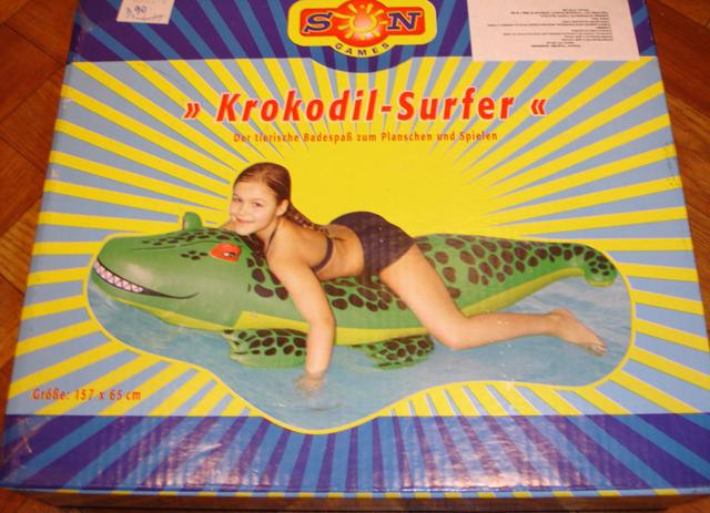 Inflatable toy - Krokodil-Surfer