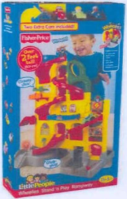 Plastic rampway - Little People Wheelies Stand 'n Play Rampway