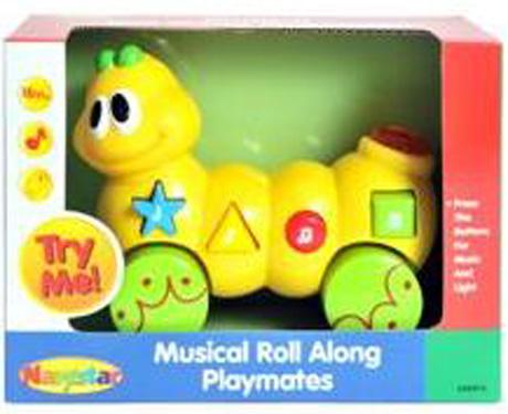 Plastic musical animals - Musical Roll Along Playmates