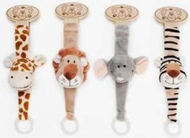 Soother holders - Napphållare – Suttekæder -mouse -giraffe -tiger -lion -elephant -cat -rabbit -cow