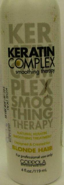 Hair treatment - Keratin complex smoothing therapy – Natural Keratin Smoothing Treatment - Blonde Hair