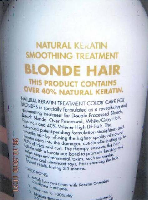 Hair treatment - Keratin Complex Smoothing Therapy, Natural Keratin Smoothing Treatment - Blonde Hair