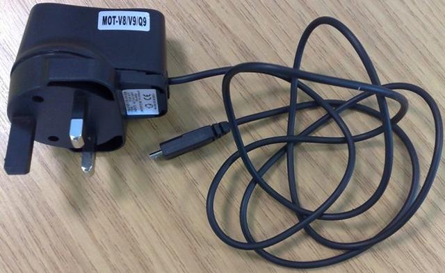Mains charger for mobile phone