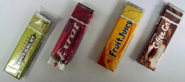 Novelty lighter (Doubiemlnt, Exrat, Fruit Juicy, Coffee Gum)