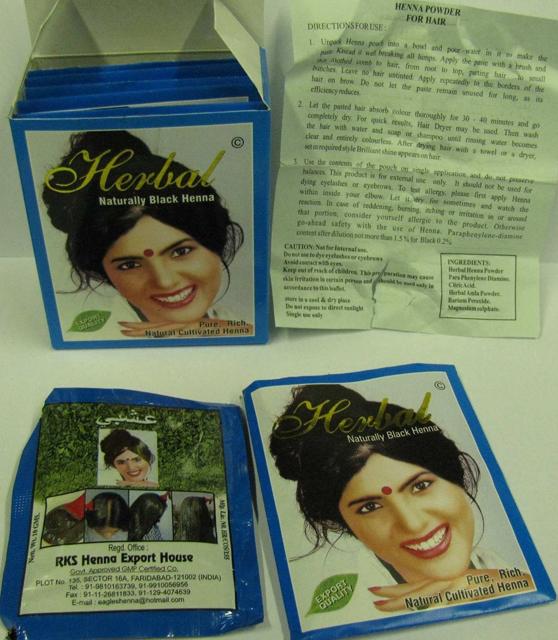 Hair dye (Herbal Naturally Black Henna)