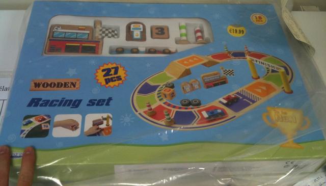 Wooden toy set "Wooden racing set"
