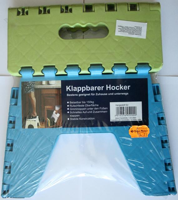 Plastic step stool "Klappbarer Hocker"