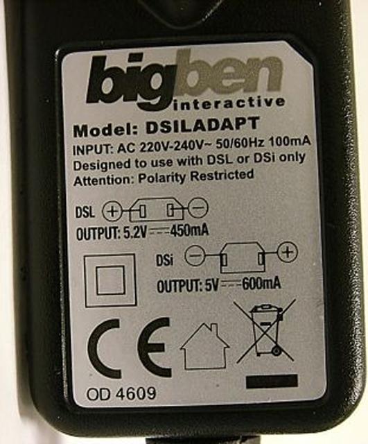 Power supply for games console "Home Adaptor"