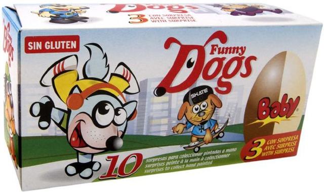 "Funny Dogs" Chocolate eggs with toy