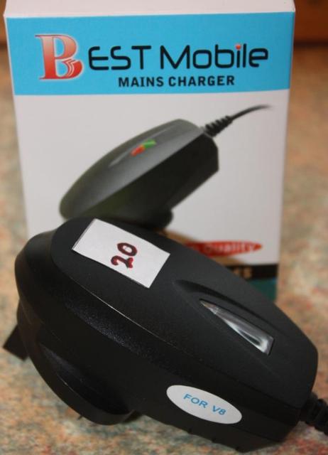Mains charger for mobile phone