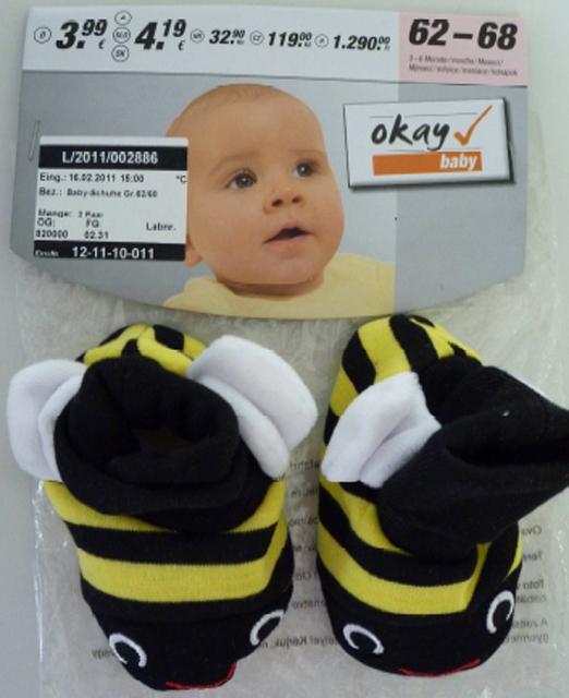 Baby's shoes "Biene" (Bee)