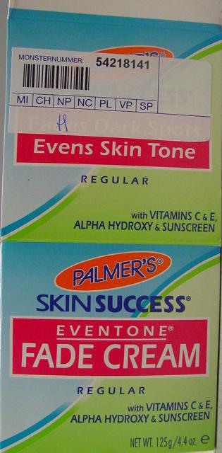 Skin-lightening cream1)Palmer’s Skin Success E