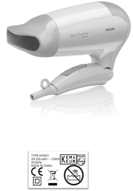 Hairdryer "Salon Essential Hairdryer" and "Salon D