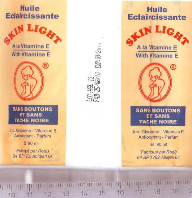 Skin lightening product "Huile Eclaircissante"