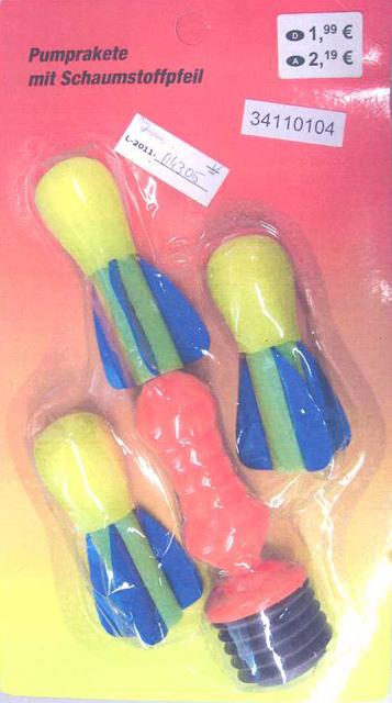 Rocket shooter "Pumprakete mit Schaumstoffpfeill [