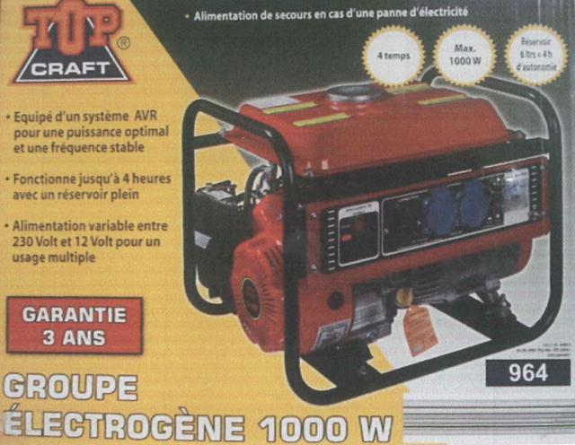 Electric generator set "Groupe Electrogène à l'Ess