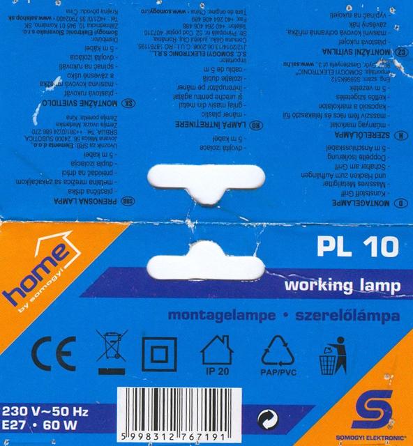 Portable work lamp