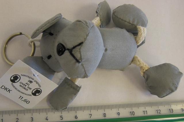 Reflective soft toy with key ring