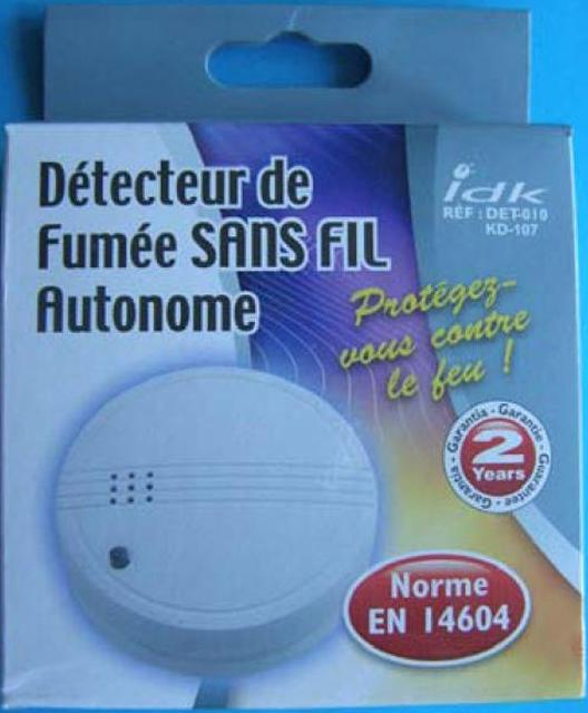 Smoke alarm "Détecteur de Fumée Sans Fil Autonome"