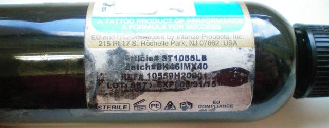 Tattoo ink "Intenze True Black"