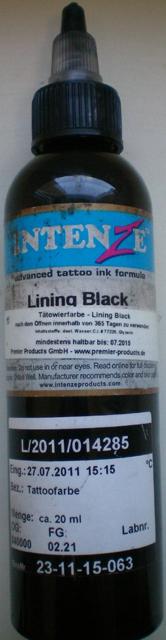 Tattoo ink "Intenze Lining Black"