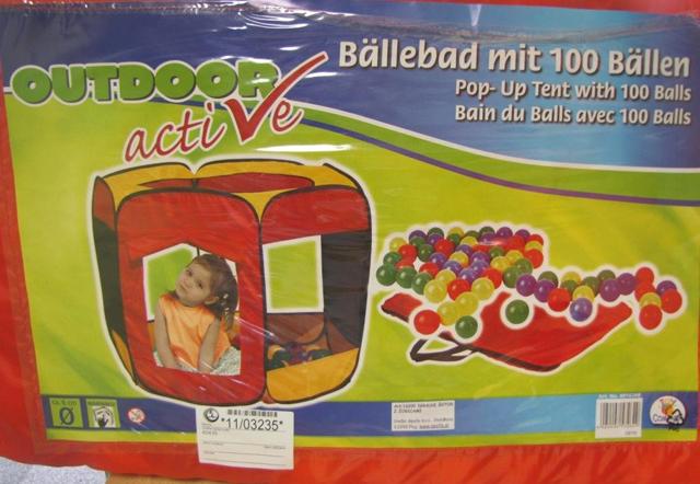 Play tent "Pop-Up Tent with 100 Balls"