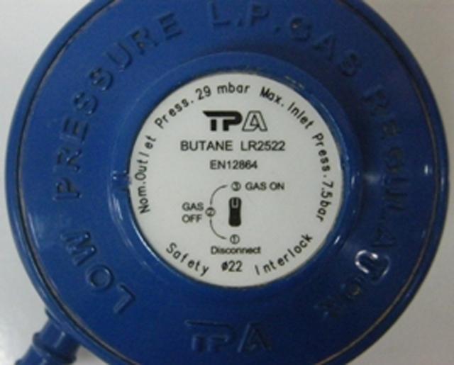 Low pressure regulator "Low Pressure L. P. Gas Reg