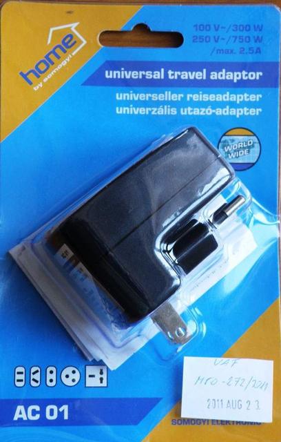 Travel plug adaptor "Universal Travel Adaptor"