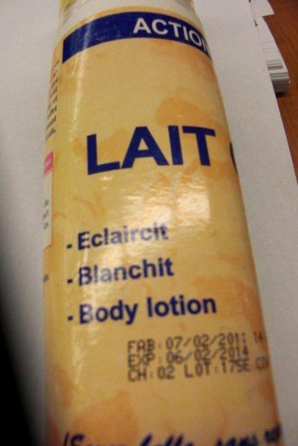 Skin lightening product "Body lotion (Fast Action)