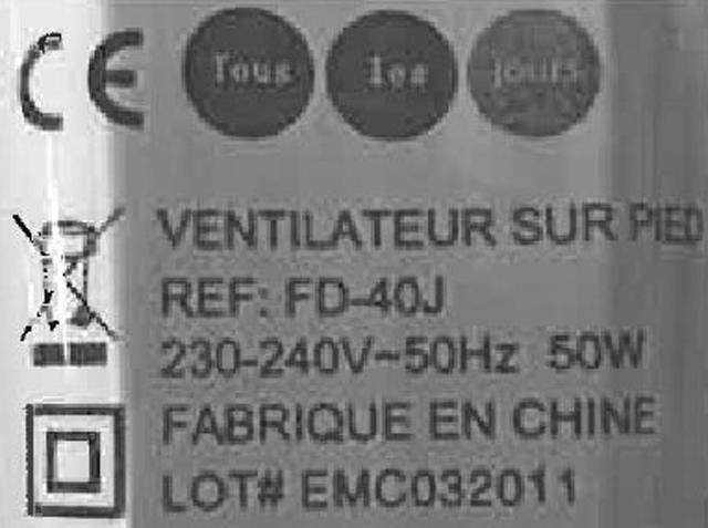 Electric fan "Ventilateur sur Pied"