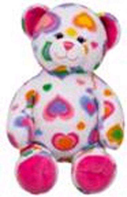 Teddy bear "Colourful Hearts Teddy"