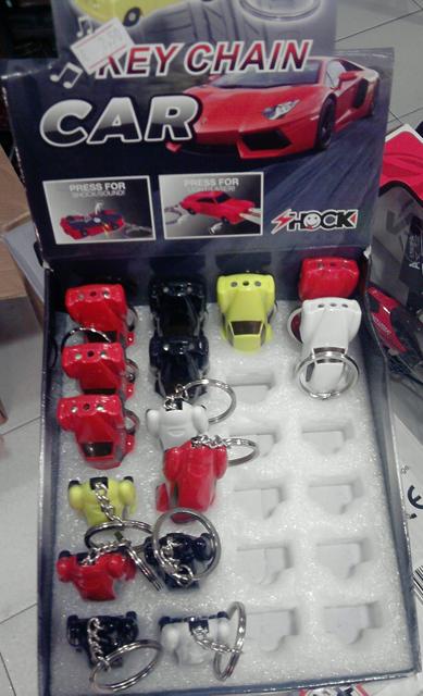 Joke " Key-chain car" and " Match shocking with fl