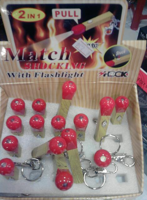 Joke " Key-chain car" and " Match shocking with fl
