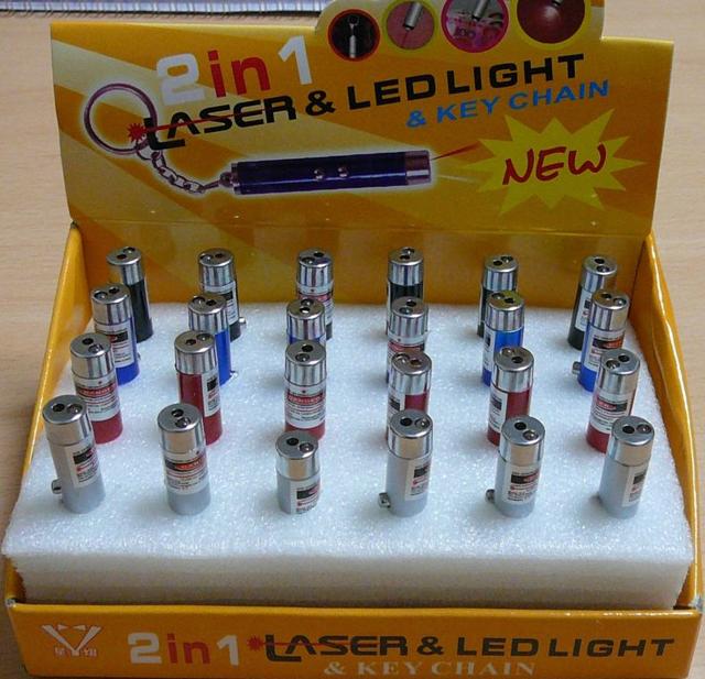 Laser pointer 2 in 1 Laser and LED Light and Key C