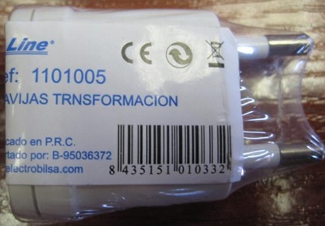 Plug adaptor "Clavijas Trnsformación"
