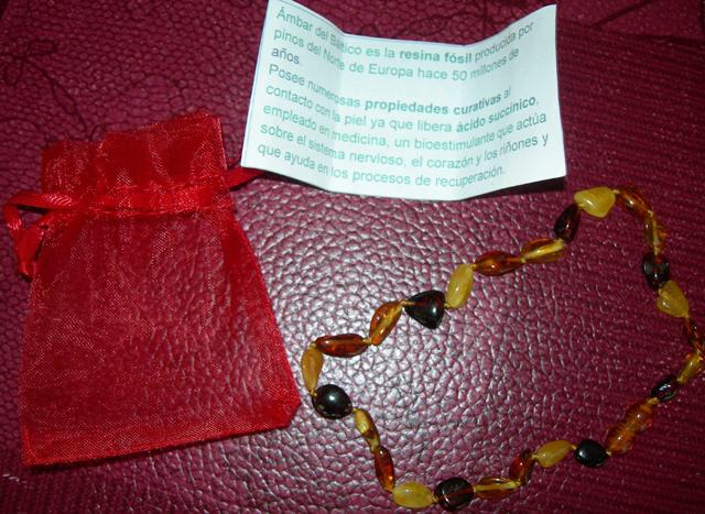 Amber teething necklace