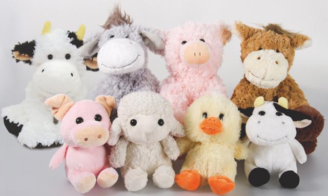 Assorted soft toys "Furry Soft Toy Farm Animals an