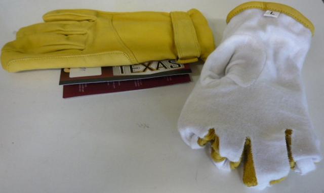 Leather gloves with lining