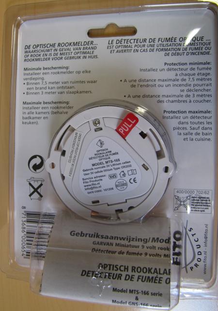 Smoke detector 'Détecteur de fumée optique' (Optic