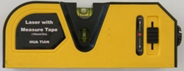Laser level with measuring tape