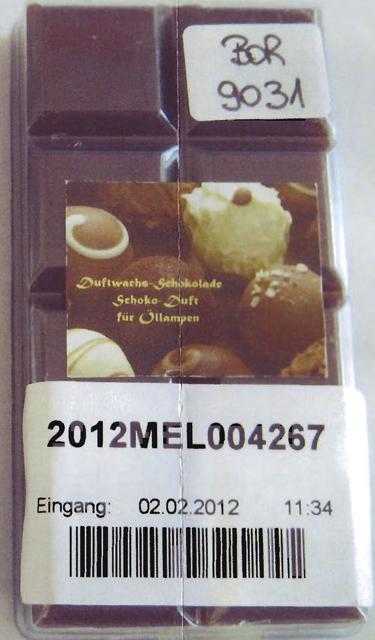 "Chocolate fragrance for oil lamps Duftwachs Schok