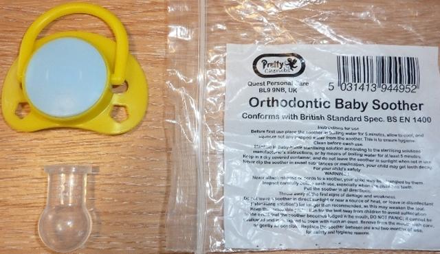 Orthodontic baby soother