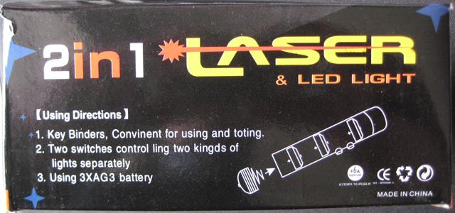 Laser pointer "Key-ring 2 in Laser &amp; Led Light"